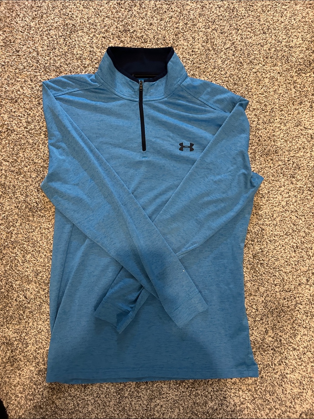 Under Armour Light Blue Half-Zip Performance Top